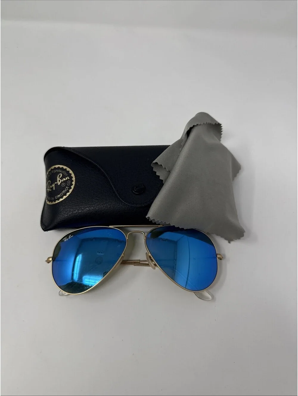 Rayban Aviator Large Metal Blue Sunglasses